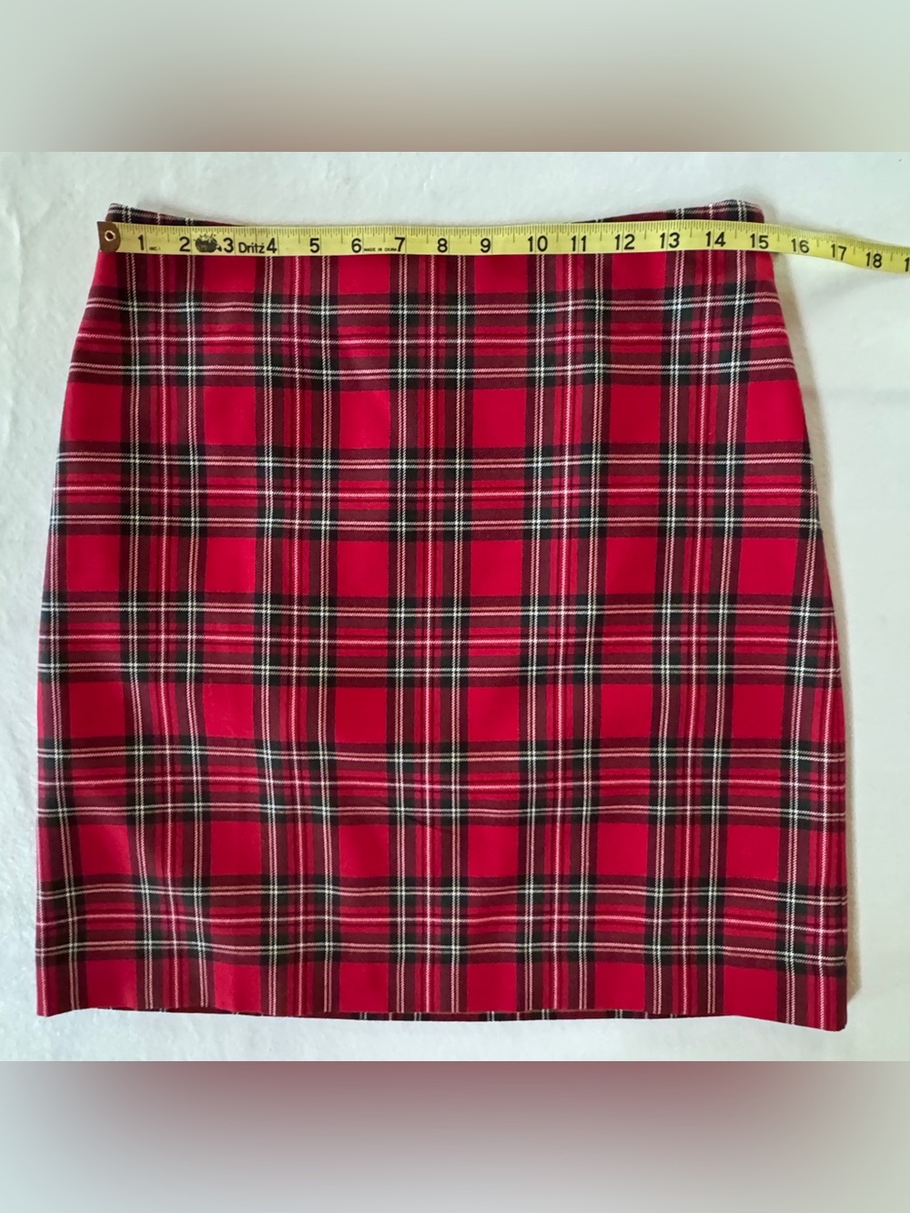 TALBOTS Classic Tartan Plaid Holiday Lined Skirt Machine Washable Side Zip (4P) - Picture 10 of 17